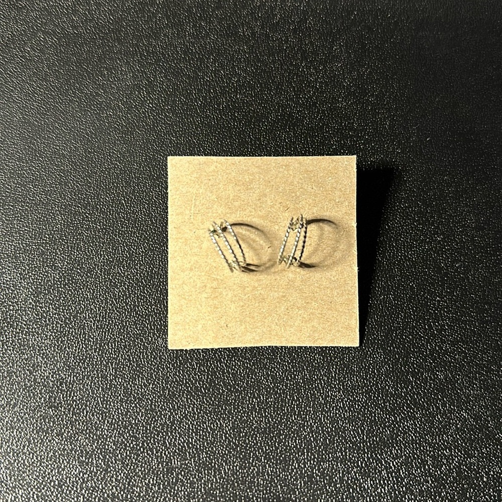 Small silver hoop earrings